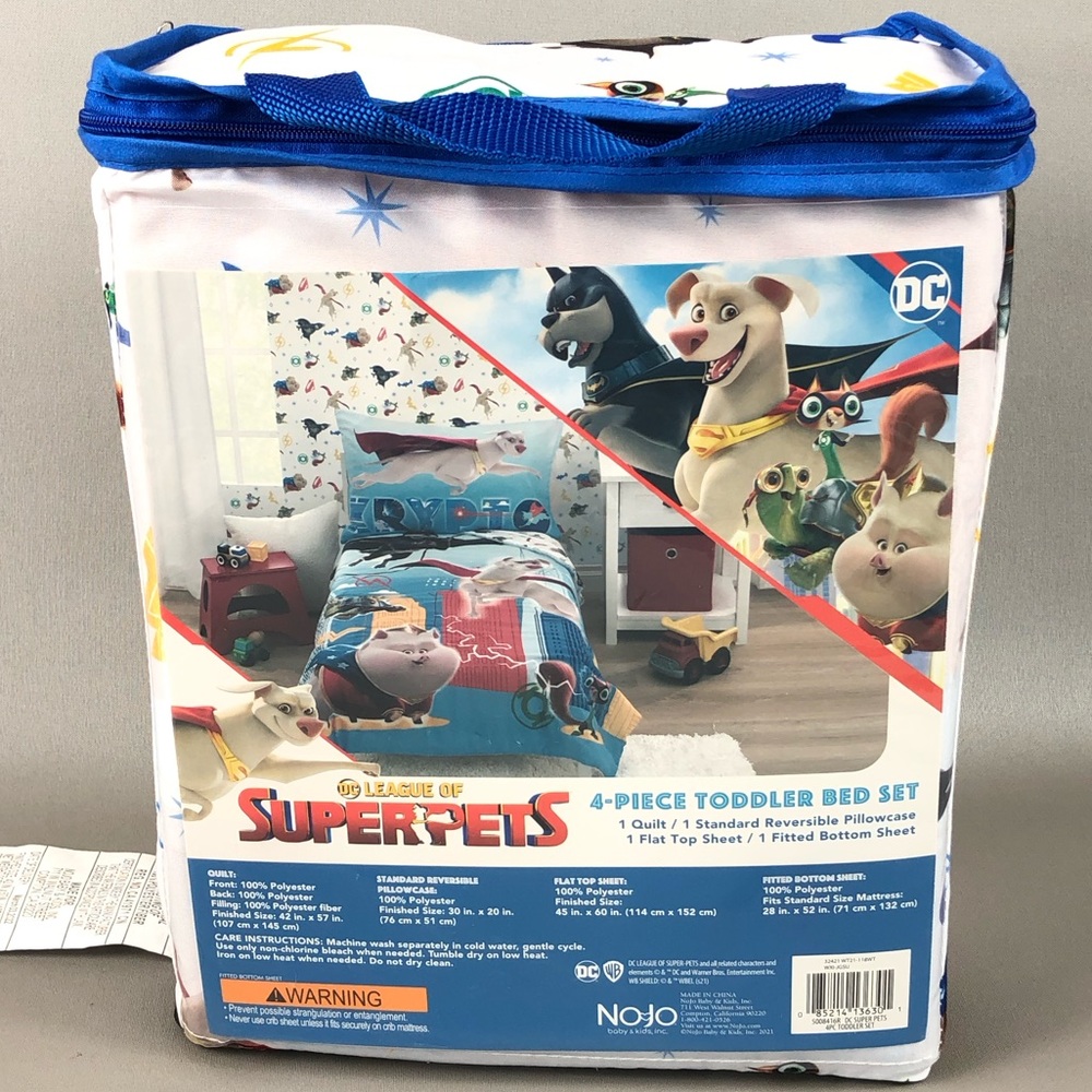 Warner Bros. DC Super Pets Krypto 4-Piece Bedding Set Toodler